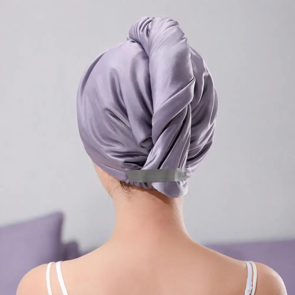 Shower Hair Towel Hair Drying Towel Wrap Satin Microfiber Hair Towel Wrap Absorbent Fast Drying Turban Anti-frizz for Curly Long