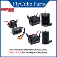 SURPASS HOBBY Waterproof Brushless Motor M2430/2435/2440/2838/2845/540/3650/3660 with M35A/45A/60A ESC for 1/10 1/12 1/14 RC Car