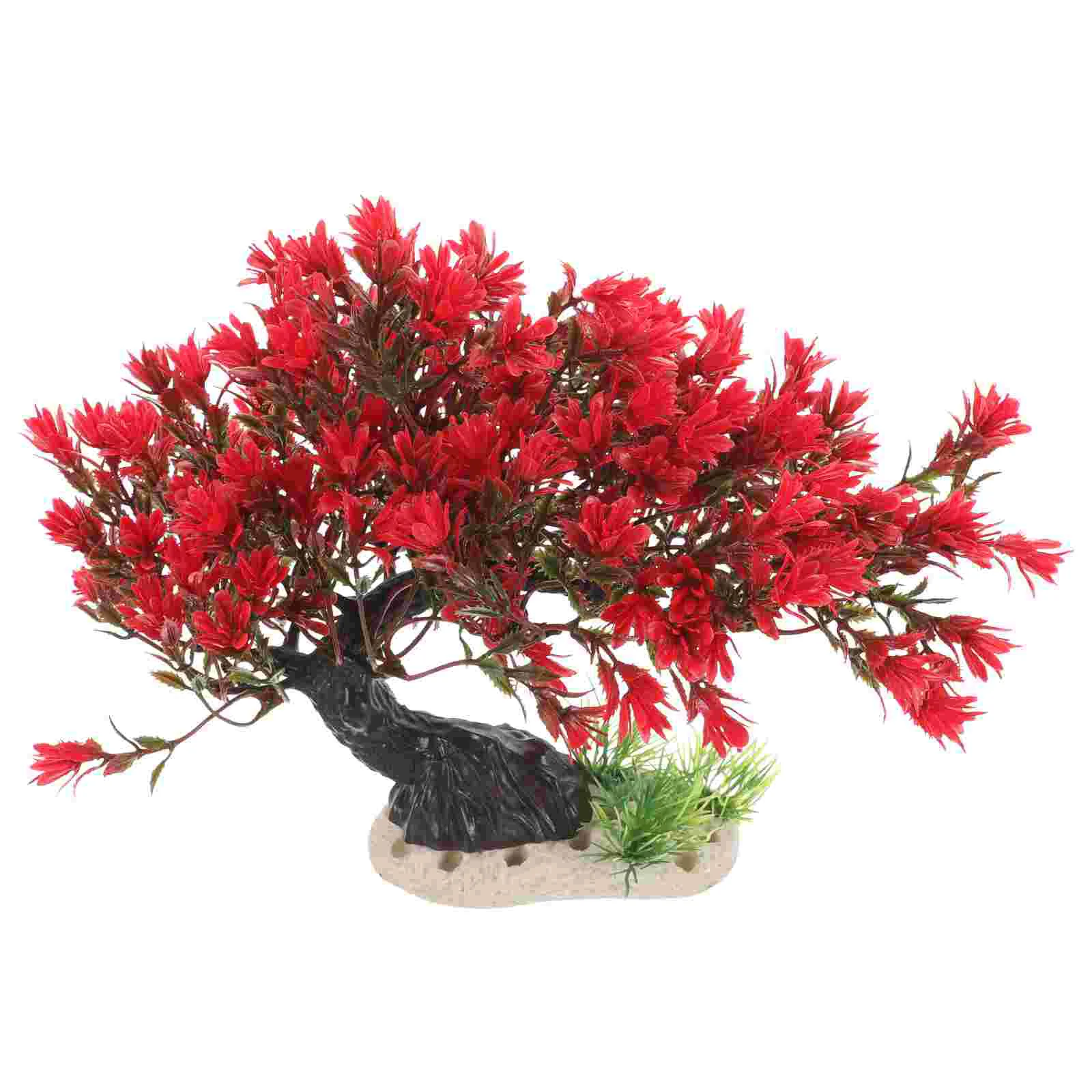 

Decorate Fish Tank Landscaping Tree Faux Plant Plants for Tanks Plastic Bubble Lamp Fake