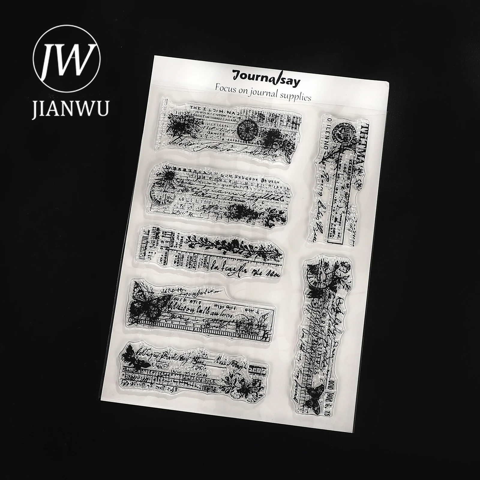 JIANWU Vintage Mail Postmark Landscape Material Collage Transparent Silicone  Stamp CreativeJournal Student Supplies Stationery