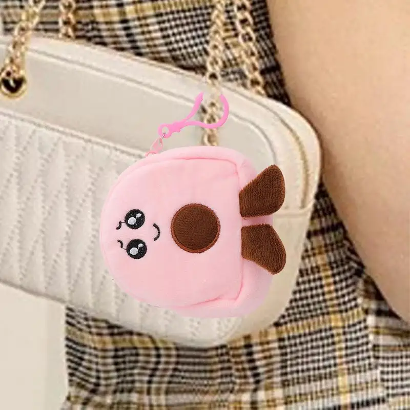 Avocado Coin Pouch Fruit Small Wallet Change Holder Cartoon Plush Fashionable Avocado Plush Bag Pendant Small Soft Coin Purse