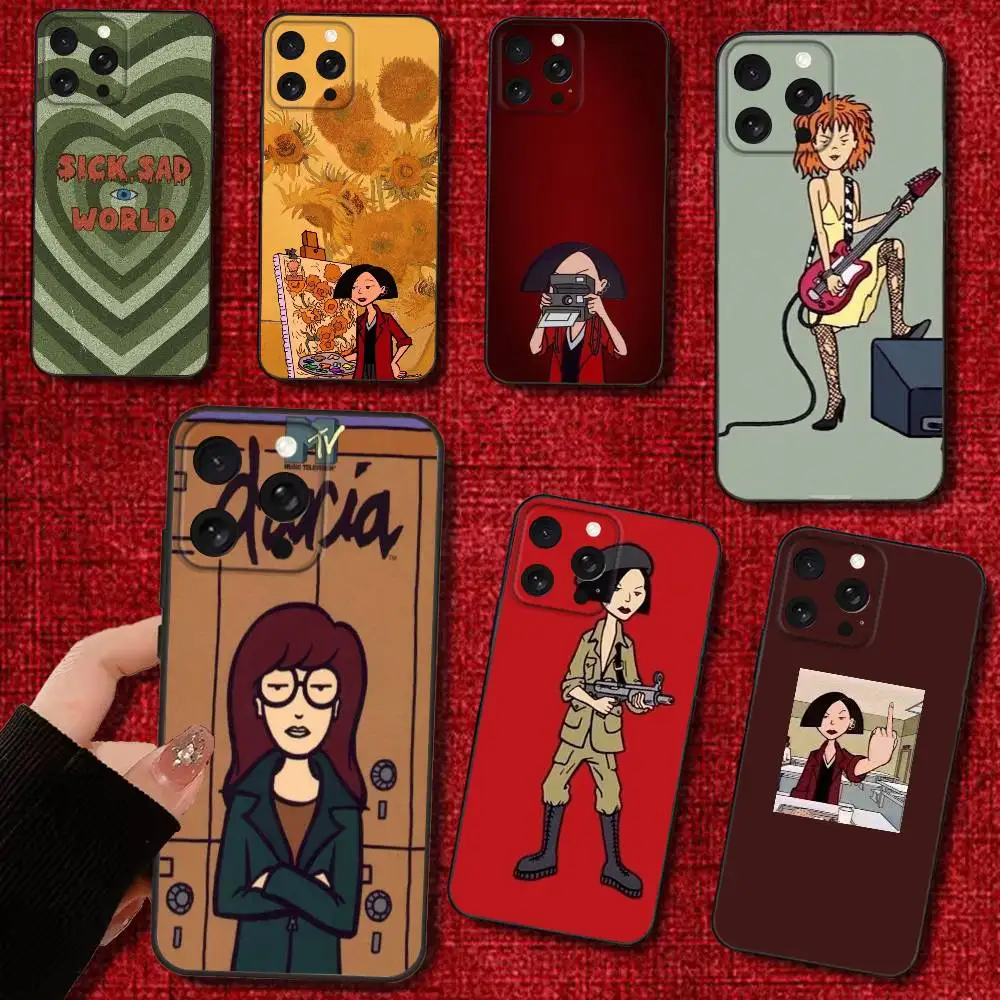 

C- Cool-D-Daria Phone Case For iPhone 16e,16,15,14,13,12,11,Pro,X,XS,Max,XR,Plus,Mini Soft Black Cover
