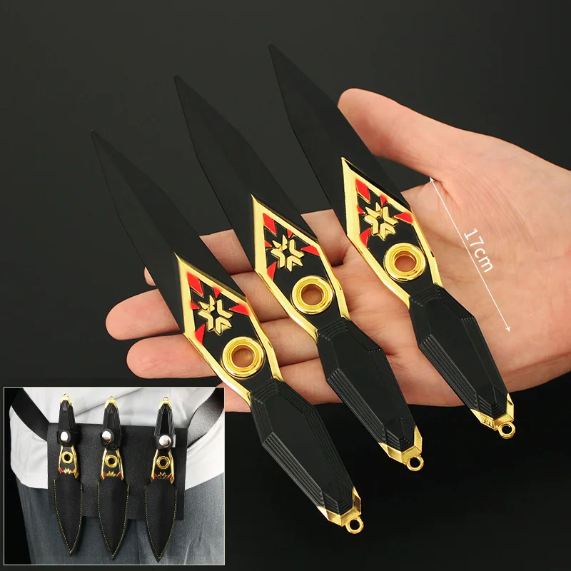 Valorant Weapon Model Jett Champions 2023 Kunai Full Metal Samurai Sword Cosplay Katana Model Alloy Knife Gifts Toys for Boys