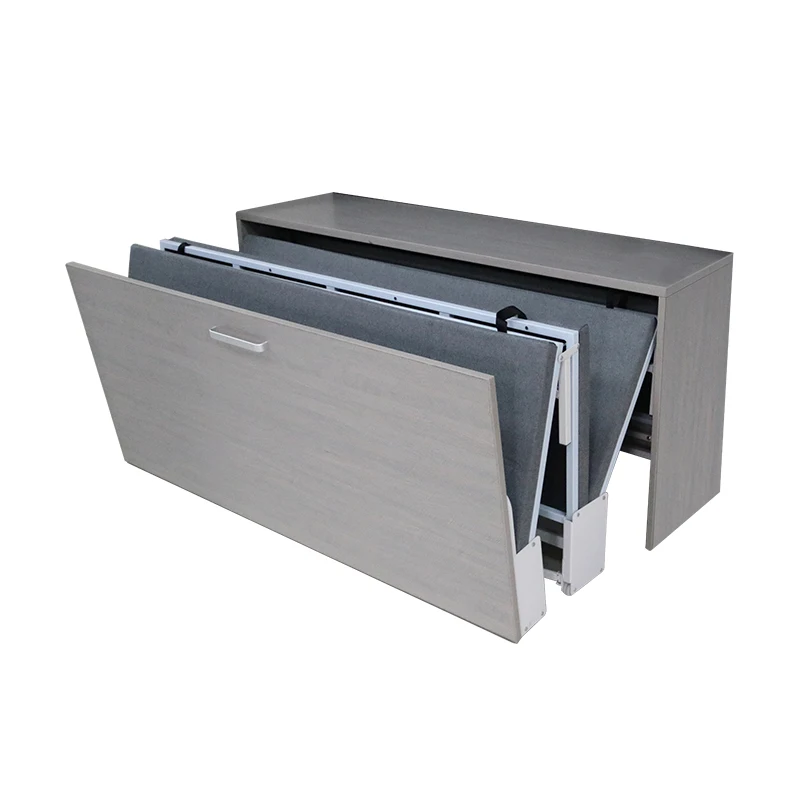 Office Wall Bed Murphy Bed with Desk Space Saving Wholesale Folding Metal Bedroom Furniture Iron Foldable Bed Modern - view 6
