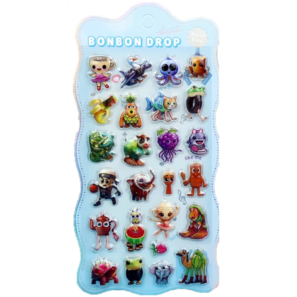 ملصقات الإغاثة ثلاثية الأبعاد تونغ تونغ الصحور Tralalero Tralala ملصقات مقاوم للماء ملصقات الزخرفية لطيف Casesdiy لعبة هدية