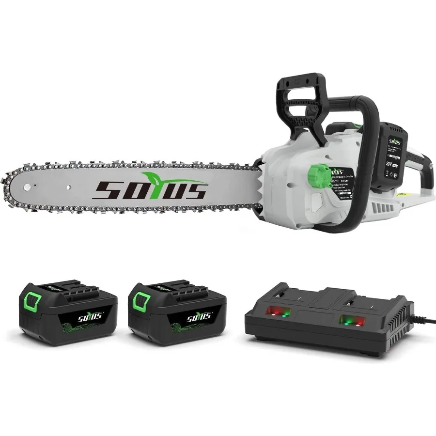 

40V 16Inch Brushless Cordless Chainsaw with Battery and Charger for Efficient Wood Cutting and Tree Trimming Features AutoTensi