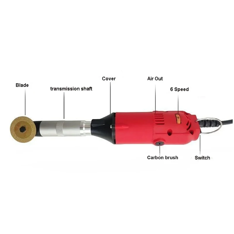 Micro Meuleuse d'Angle Électrique Multifonction, Machine à Polir, Coude à 90 °, 220V, 350W