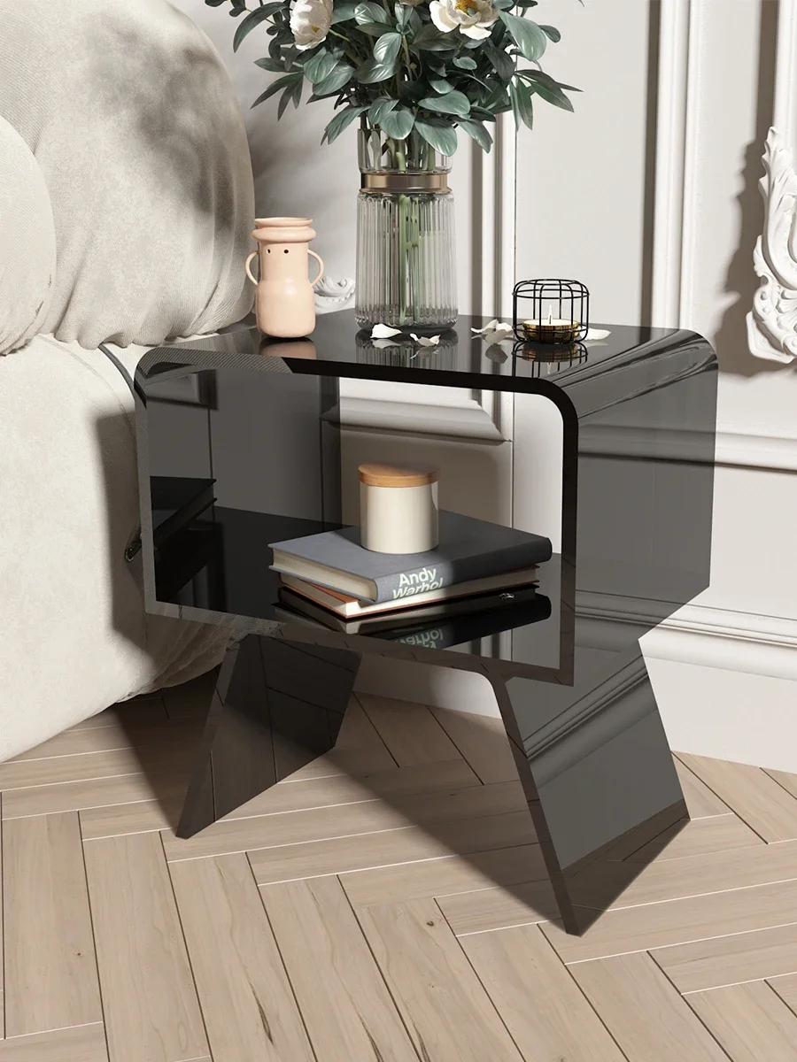 Light Luxury Acrylic Bedside Table Living Room Sofa Side Table Storage Living Room Small Apartment Floating Mini Coffee Table