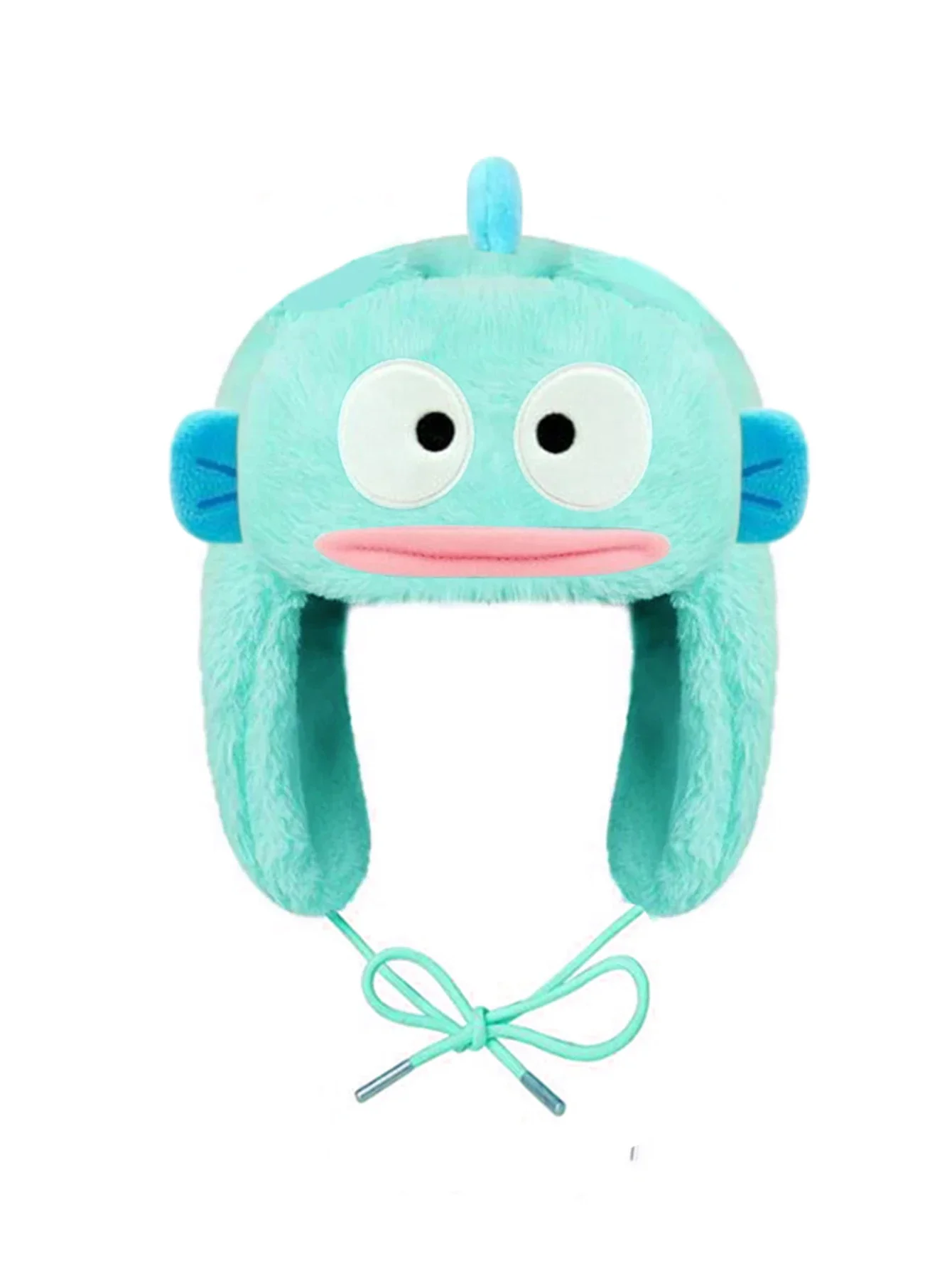 

Blue Monster Fish Cartoon Embroidery Lei Feng Hat Windproof Double Layer Warm Velvet Ear Protection for Outdoor Autumn Winter