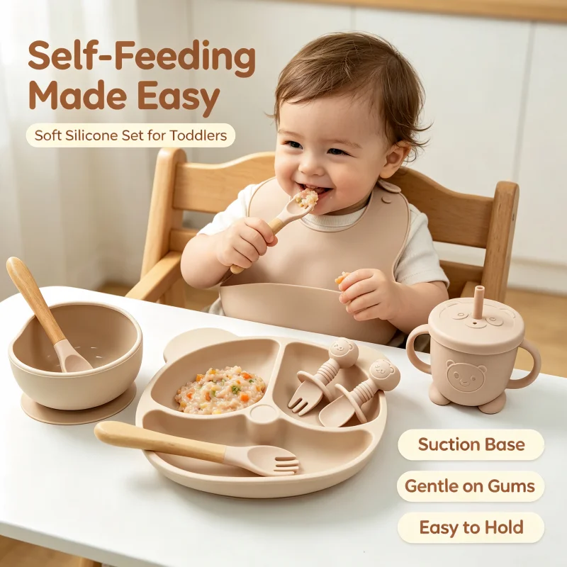 Plate Suction Toddler - Nouvel ensemble d'alimentation pour bébé 2026,