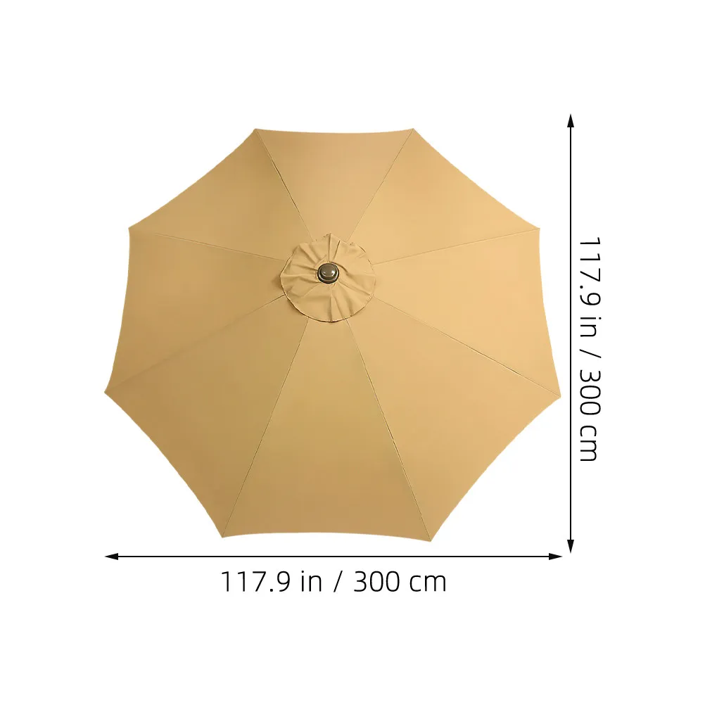 Large Diameter Replacement Patio Umbrella Canopy for Outdoor Garden Pool Backyard Sunshade Shade Cover