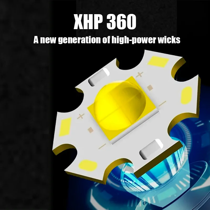 Super Bright XHP360 LED Diveing Flashlight 200000LM Powerful Led Diveing Torch IPX8 Waterproof Professional Dive 800m Scuba Lamp