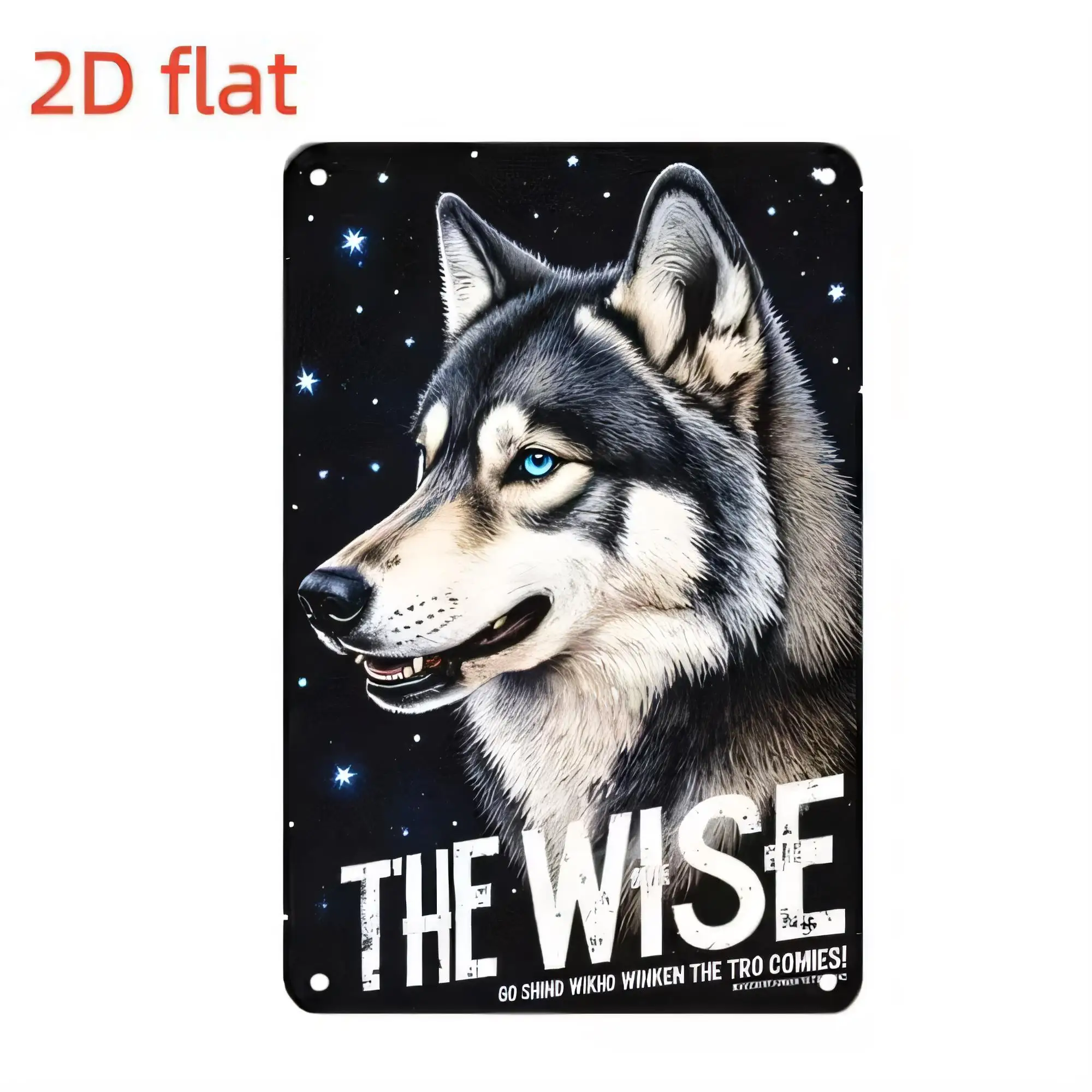 Tin Sign The Wise Husky Metal Sign   Rustic Vintage  Wall Decor for Dog Lovers Starry Night Quote Funny Quote Poster for Garage