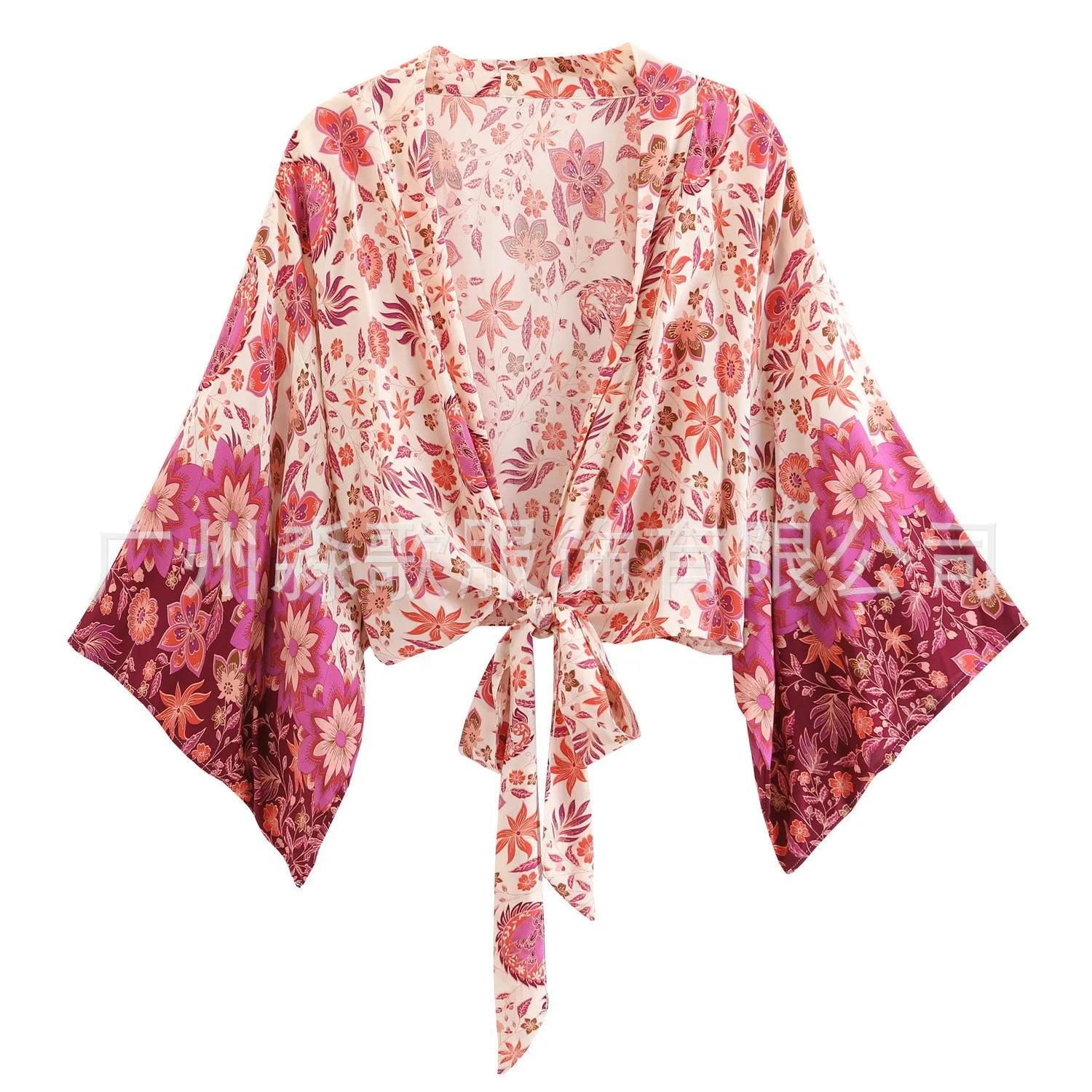 

Woman Queens Peacock Short Robe Swimsuits Women Fashion Floral Batwing Sleeves Bikini Cover Ups Beachwear