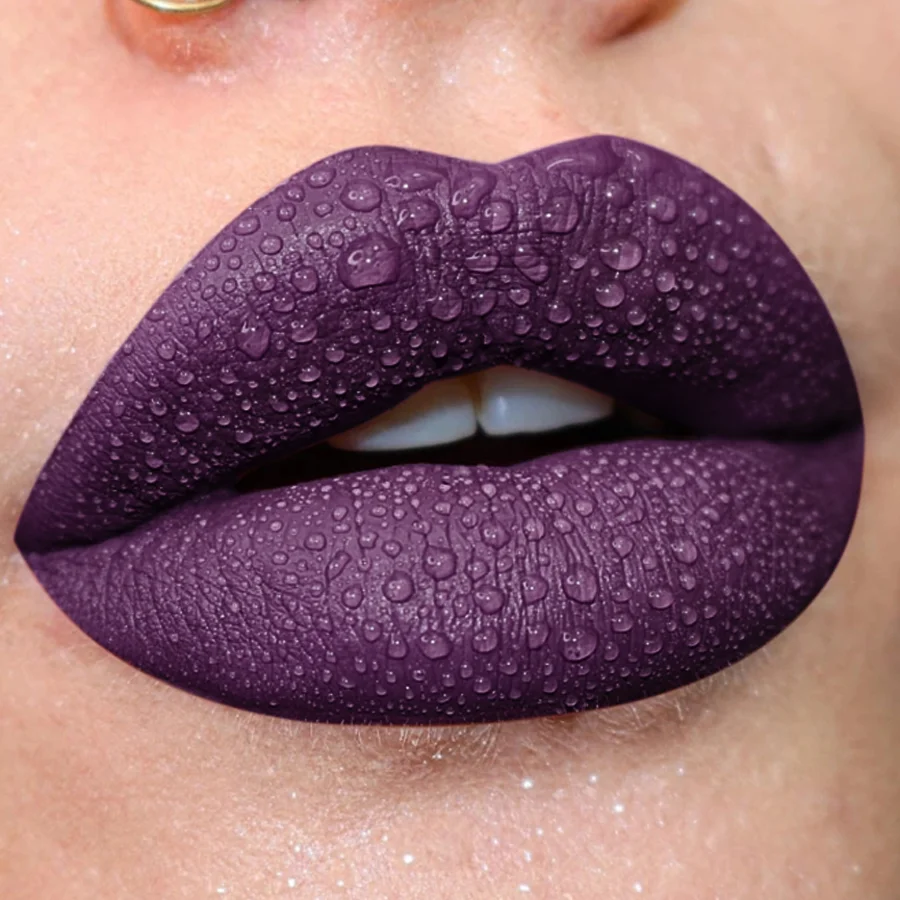 

Velvet Lip Glaze Liquid Lipstick Cream Women's Makeup product Nude Matte Purple Pigment Waterproof Long Lasting Lip Tint Paste