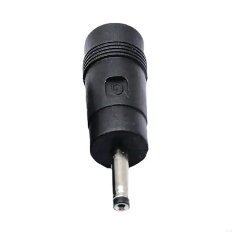 QX2B 5.5x2.1mm Female to Round Head DC3.0x1.1 Male Socket Connector Adapter Black