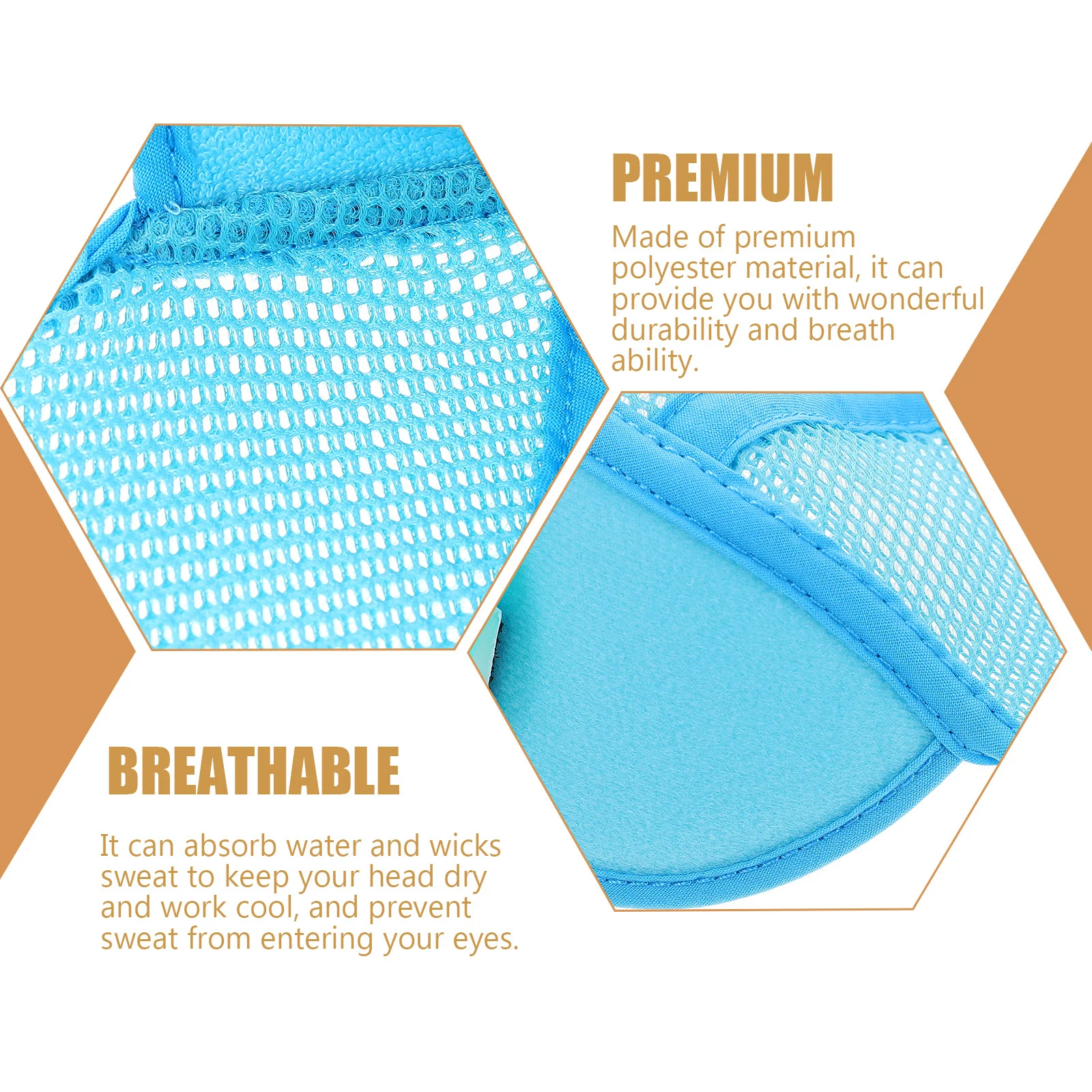 

Construction Safety Cooling Pad Sky-Blue Hard Hat Liner Sweat Absorbing Breathable Accessory Hard Hat Liner