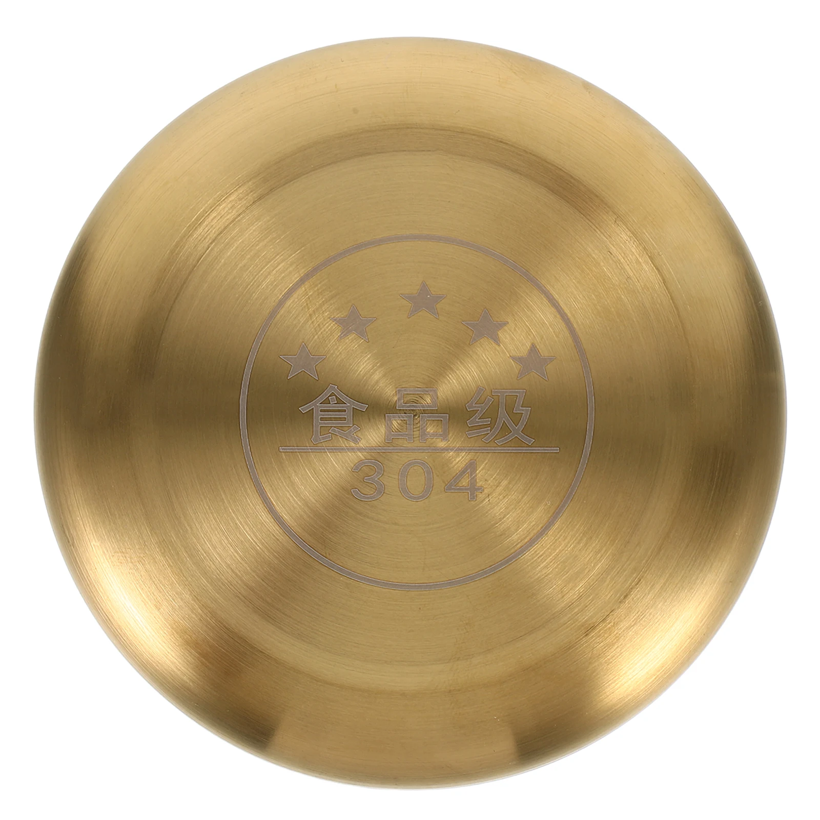

Korean Stainless Steel Bowl Camping Single Layer Golden Complementary Food Child