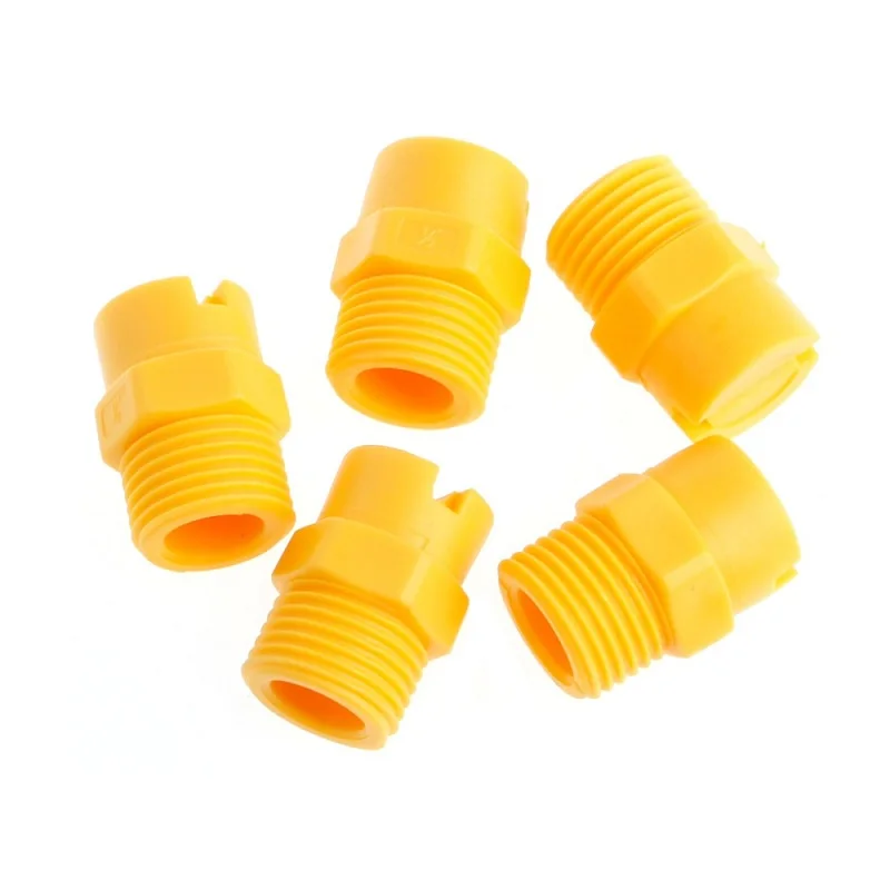 100pcs 1/4” 3/8” Plastic vee jet flat fan spray nozzle, Industrial dust removal nozzle