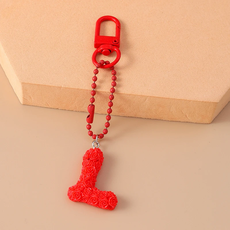 Niedlicher Schlüsselanhänger mit englischen Buchstaben und Glockenmotiv für Damen und Herren, als Auto-Schlüsselhalter, Handtaschenanhänger, Schlüsselring, Accessoire, DIY-Schmuck, Geschenkidee – Detail 27