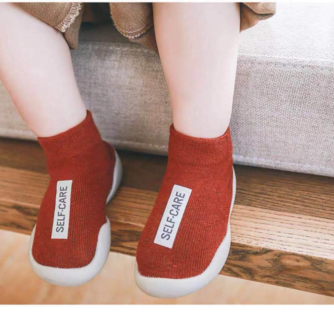 Baby Boys Girls Toddlers Moccasins Non-Skid Indoor Kids Floor Slipper Children Animal Breathable Cotton Knitted Shoes Ideal Gift