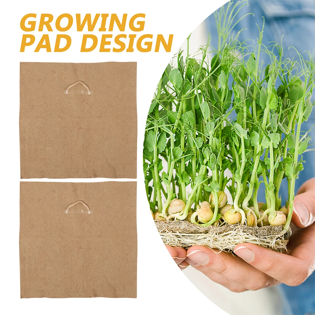 

2 Pcs Jute Mat Growing Pad for Tray Pads Flowerpot Planting Germination Trays Seed
