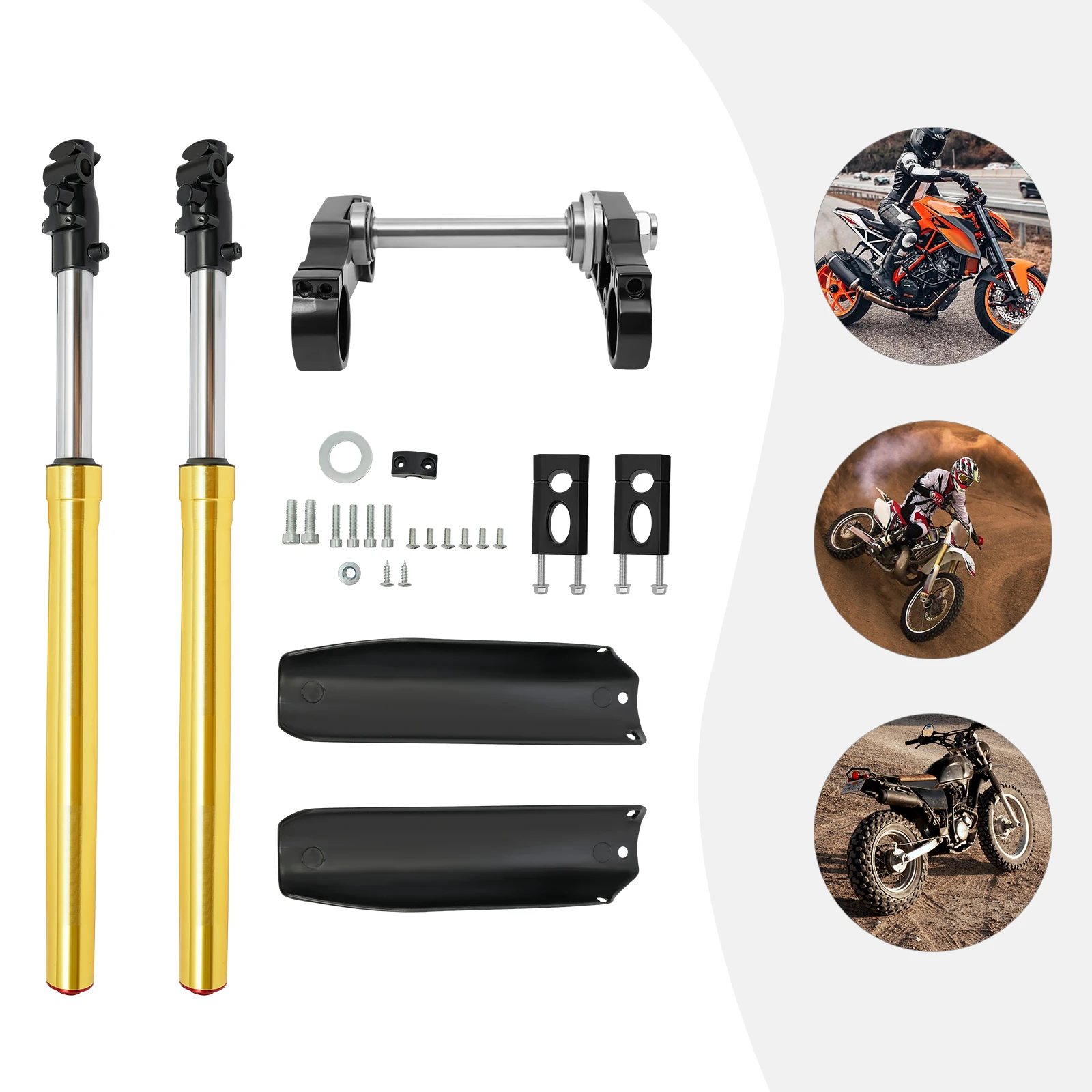 

BYMAOCAR 29" Shocker for 110CC 125CC Dirt Pit Bike, Front Fork Suspension Shocks Absorber& Triple Clamp Handlebar Riser
