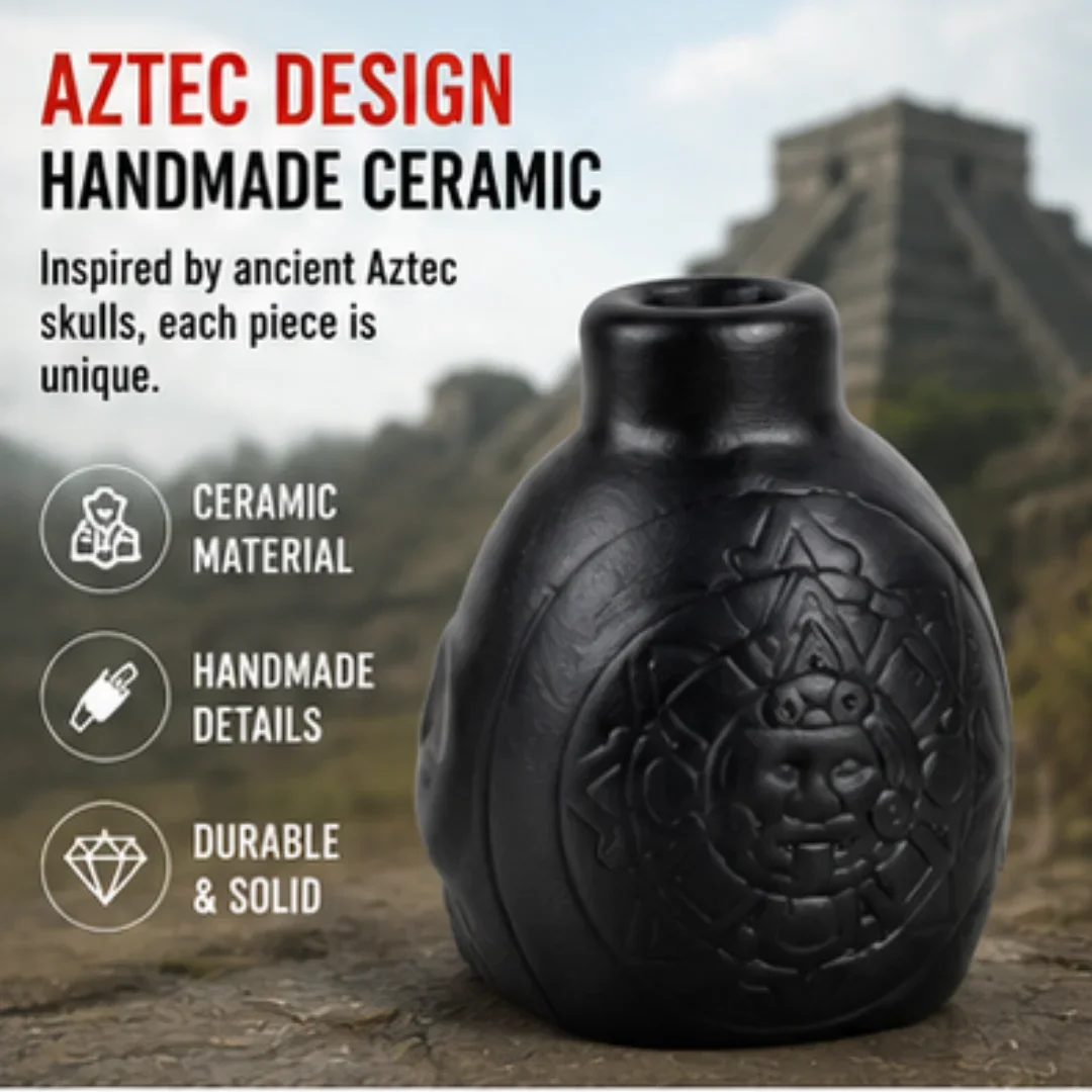 Aztec Death Whistle Skull Screaming Whistle Loud Human-Like Scream Halloween Prank Horror Gift Collectible