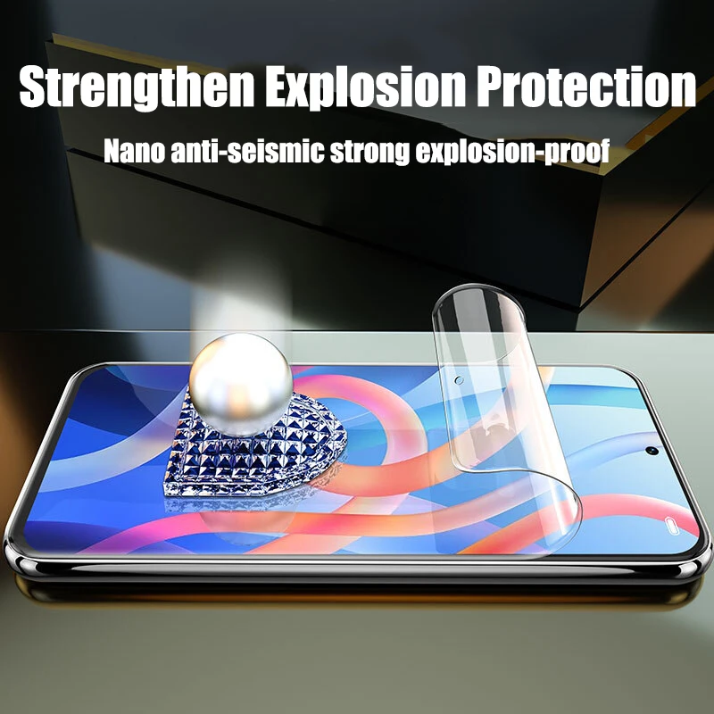 4Pcs Película de hidrogel para Redmi Note 10 11 Pro 10S 11S 10A 10C Protector de pantalla Xiaomi Redmi Note 8 9 Pro 9S 9T 9A 9C No es vidrio 5