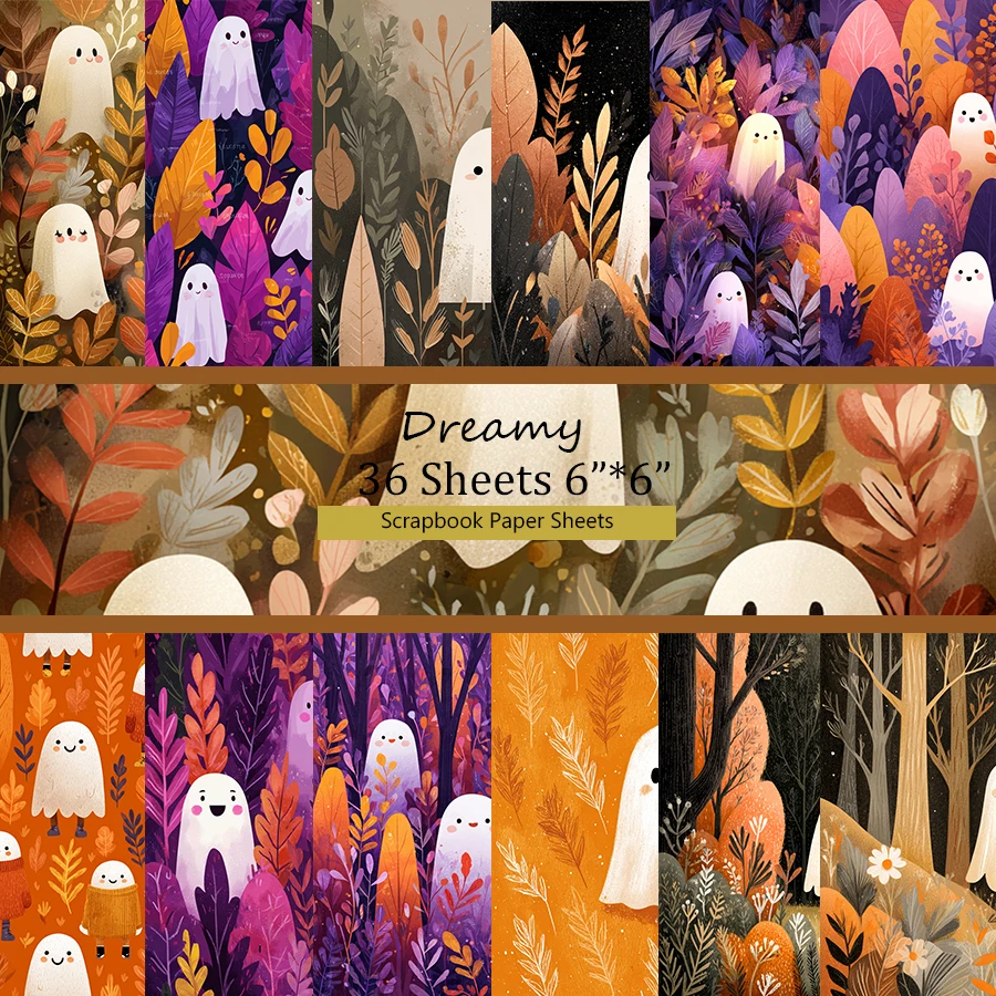 

36 Sheets Scrapbooking Paper Pack (6"x6"): Pastel Candy & Bunny Prints for Scrapbooking, Origami & Cute Card Making.