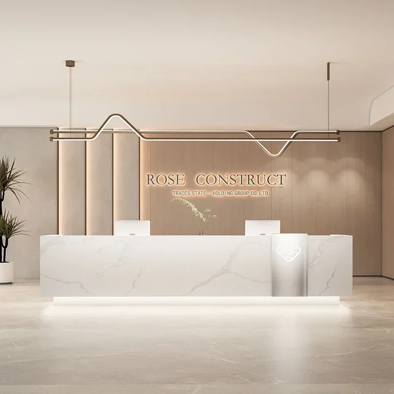 

Xotion Стол Входные столы Стойка Стол Магазин Служба Эстетическая мебель для приема Роскошный прием Представленный офис Фронт