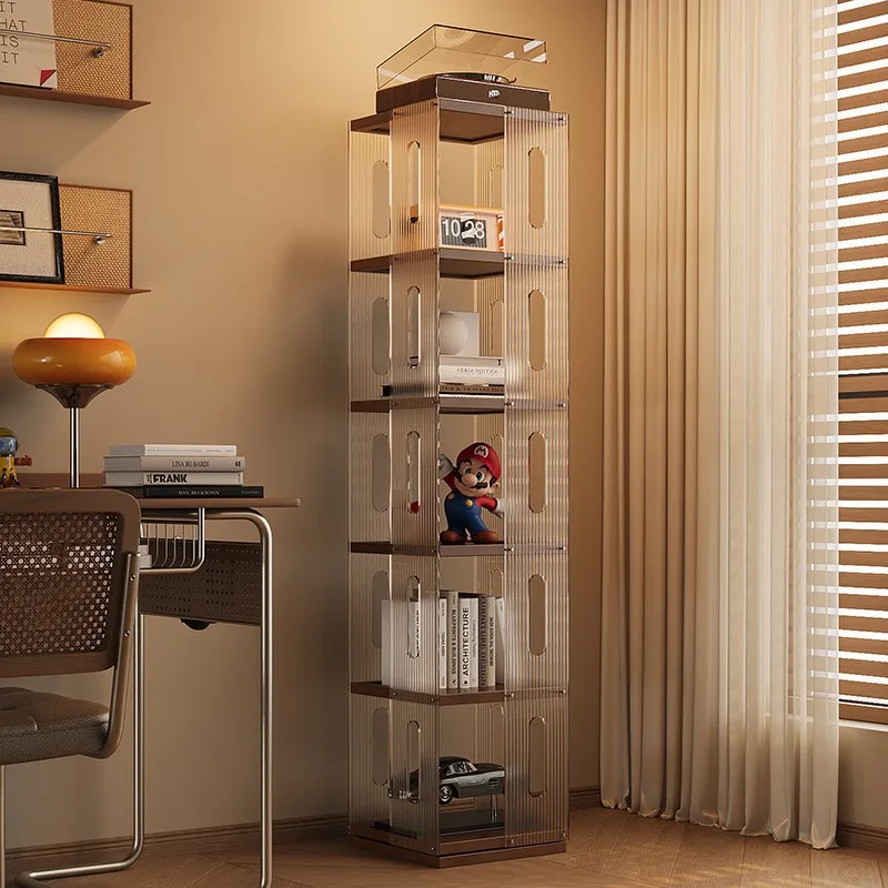 Rotational Bookshelf Organizers Home Storage Shelves Living Room Furniture Shelf Bookcases Librero Organizador Estanteria Casa
