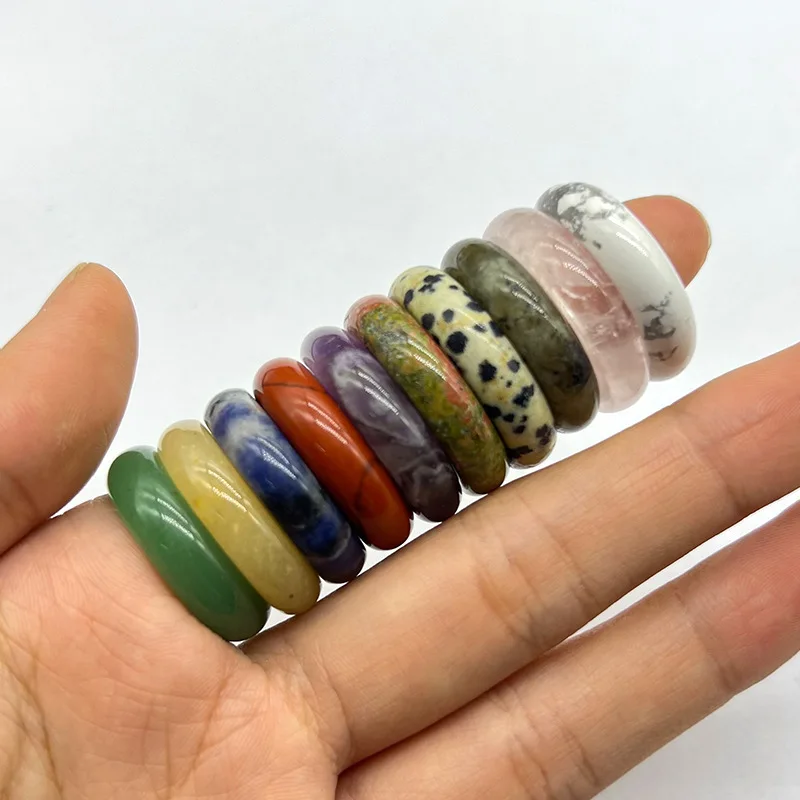 Natuurlijke Kristal Steen Agaat Handgesneden Ring Amethisten Quartz Mode-sieraden Liefhebbers Geluk Vinger Ringen Sieraden Accessoires Cadeau