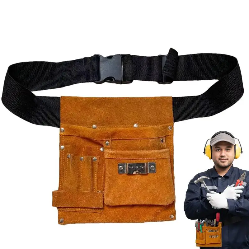 

Tool Pouch Large Capacity Tool Pouch Adjustable Garden Tool Belt Artificial Leather Utility Belt With Hammer Holder For Women