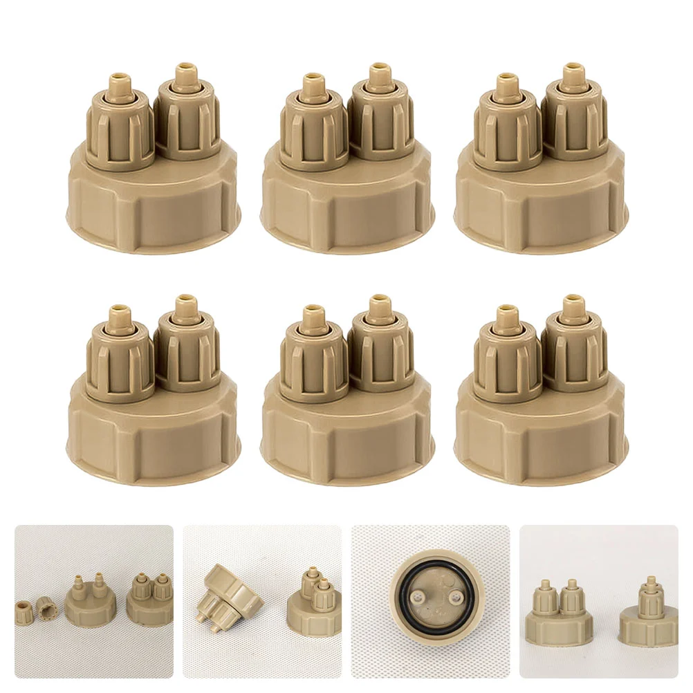 6 Pcs DIY Reactor Diffusers Aquarium Bottle Caps CO2 Generator Manual ABS Engineering Plastic Material Travel