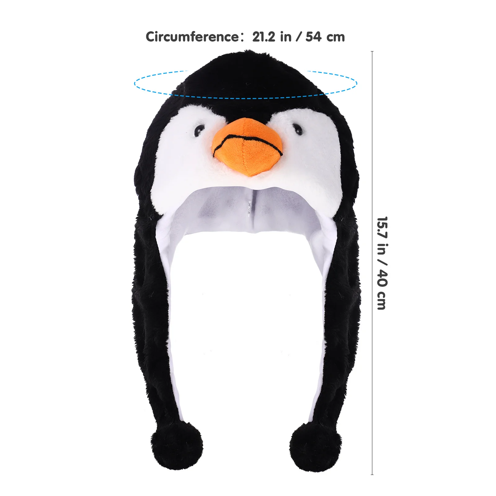 قبعة البطريق الناعمة الشتوية الدافئة أغطية الرأس لقضاء عطلة تأثيري حلي قبعة لطيف الكرتون التميمة قبعة للجنسين