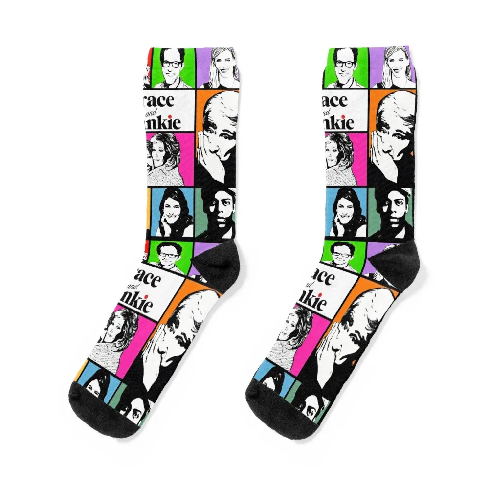 Grace and Frankie Socks retro anti slip football Girl'S Socks Men's