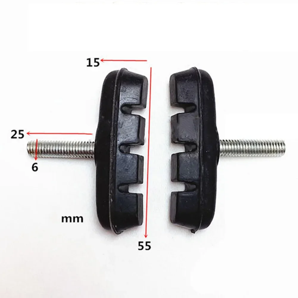 4 buah bagian rem sepeda Cantilever MTB bantalan rem sepeda jalan siklus 55mm tanpa benang tiang blok braket sistem rem sepatu