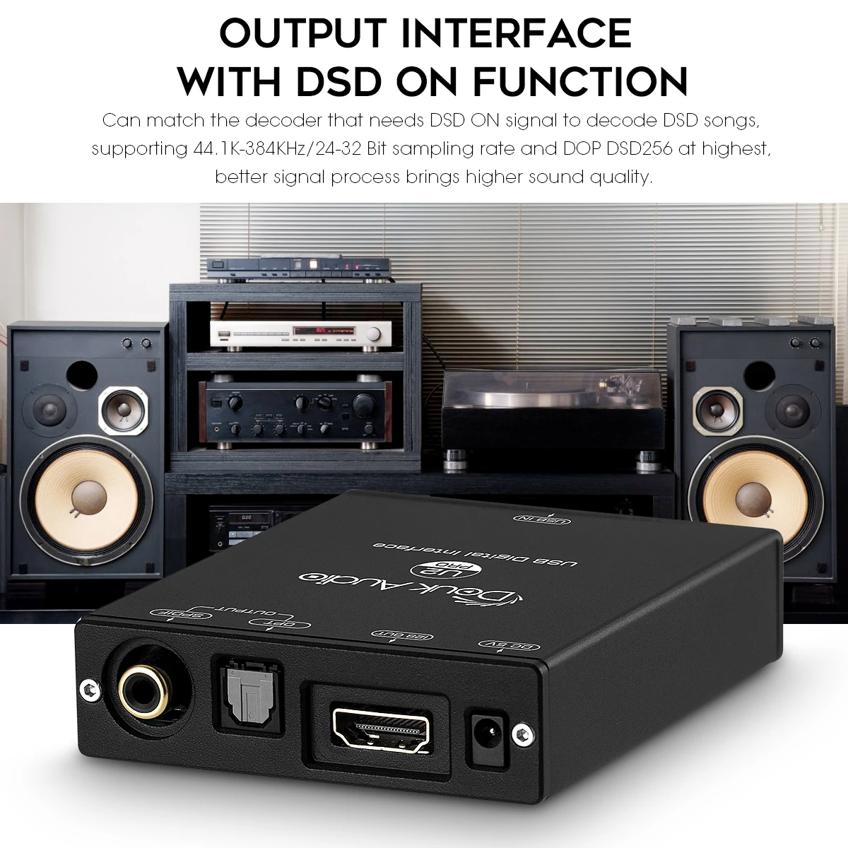 Nobsound-Mini Conversor de Áudio, XMOS XU208, Interface Digital USB, Coaxial, Óptico, 12S, DSD256, PCM384KHz