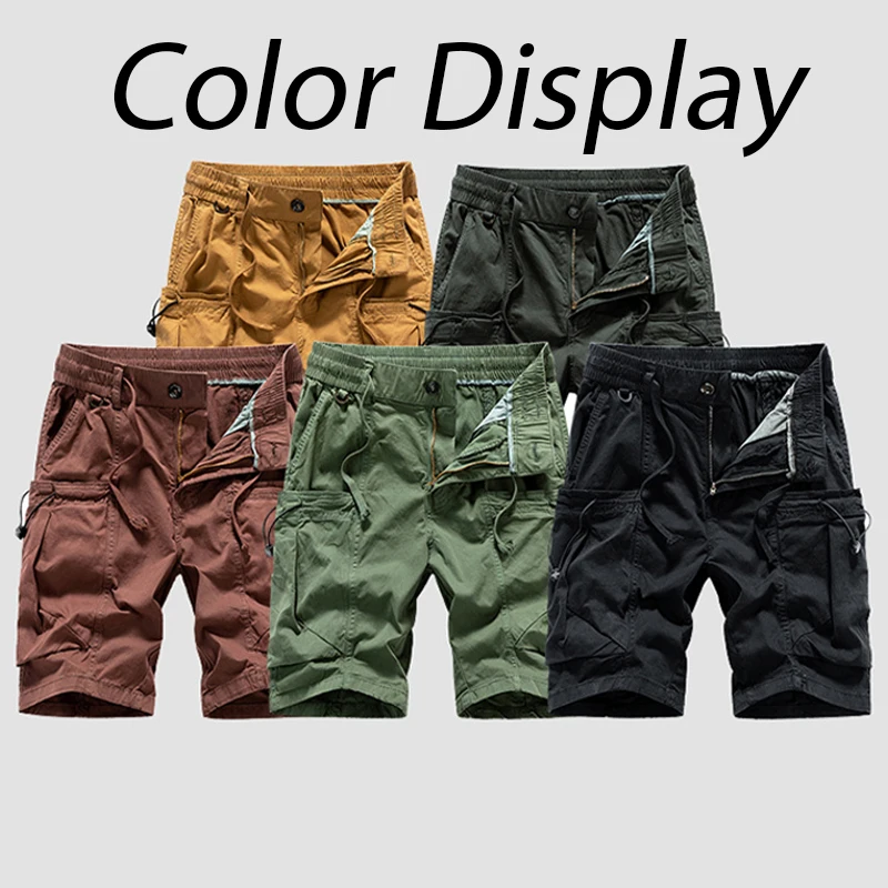 2024 Summer Men Brand Cargo Shorts Spring Cotton Casual Joggers Short Pants Street Fashion Vintage Classic Shorts Dropshipping