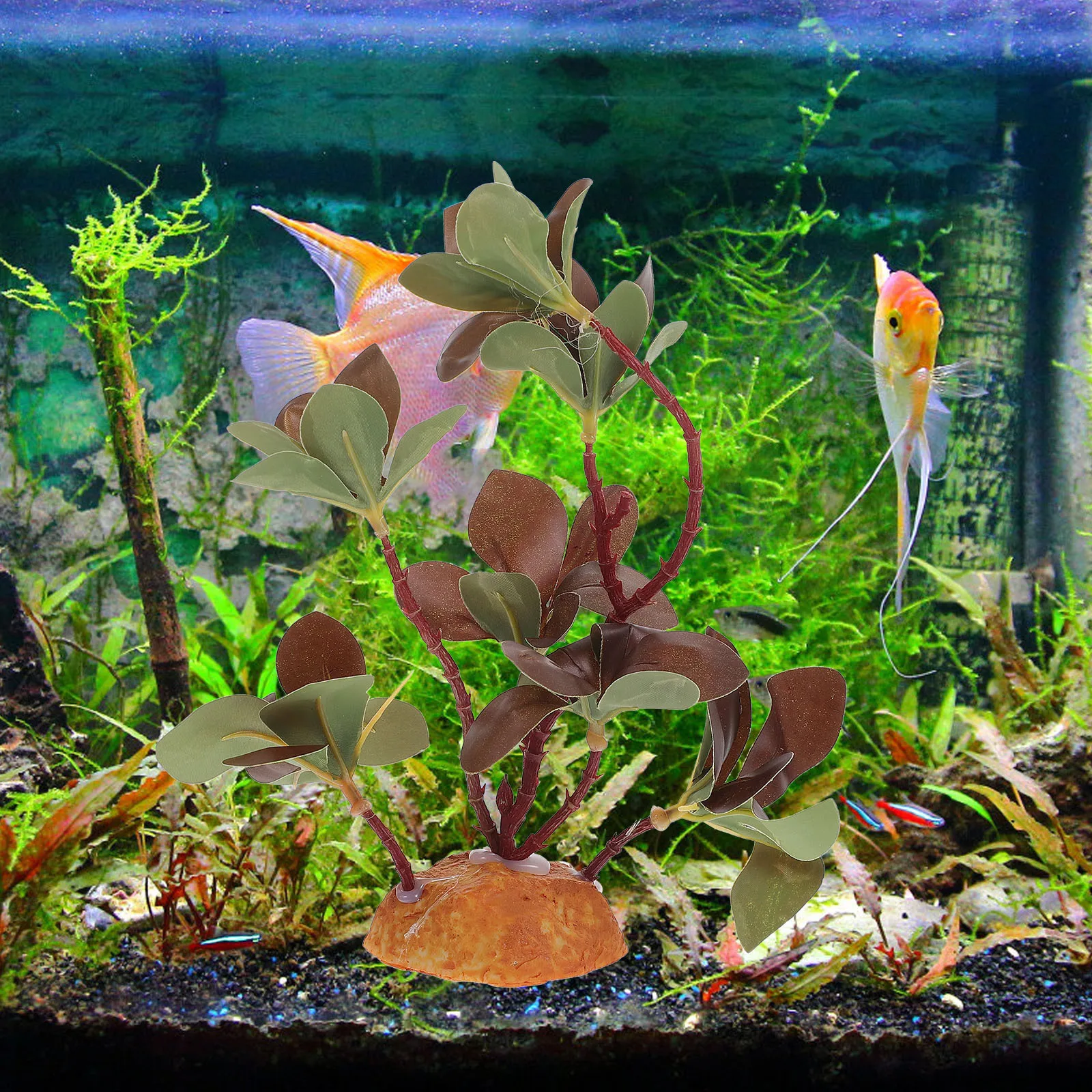 

Fake Green Grass Plant Reptile Terrarium Decor Lifelike Artificial Plants For Aquarium Turtle Tank Simulation Ornament