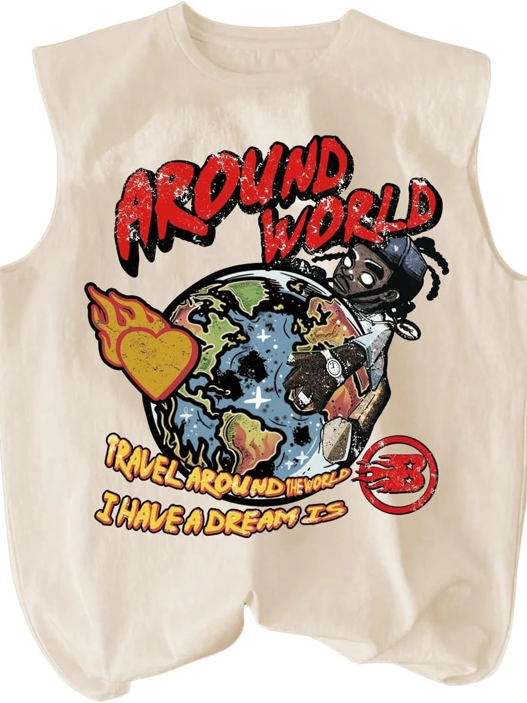 

Men's Graphic Sleeveless Tank Top Crew Neck Y2K T-Shirts Cotton Quick Dry Printed Casual Wear round Neck Tank Vest