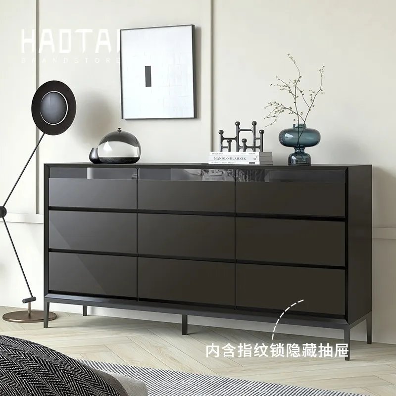 

Italian minimalist paint nine chest cabinet Nordic modern living room bedroom damping drawer storage