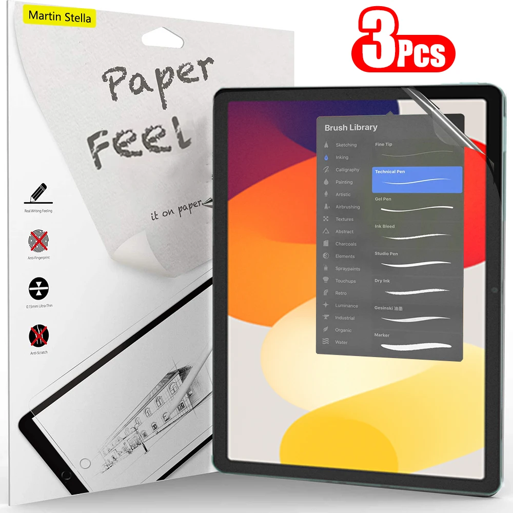 3Pcs Paper Feel Like Screen Protector for Xiaomi Redmi Pad Se 11 inch 8.7 Film No Glass