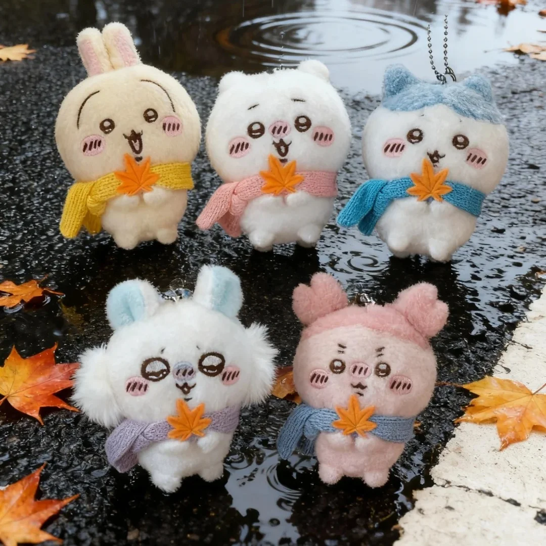 

Подлинный совместный бренд Chiikawa, новый пушистый сезонный шарф, подвеска, серия, плюшевая кукла, украшения для рюкзака, подарок на день рождения, Рождественский подарок