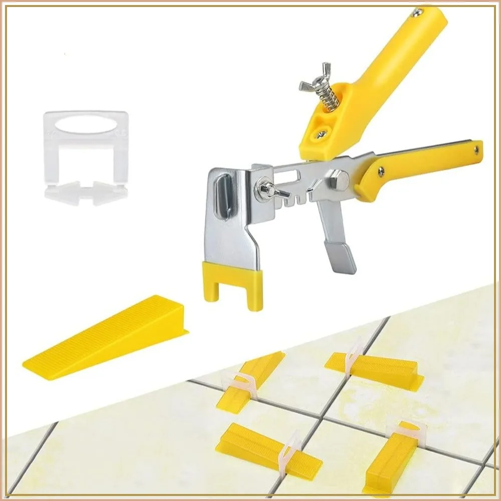 300Pcs Tile Leveling System with Plier - 1/8 Inch Spacers & Reusable Wedges