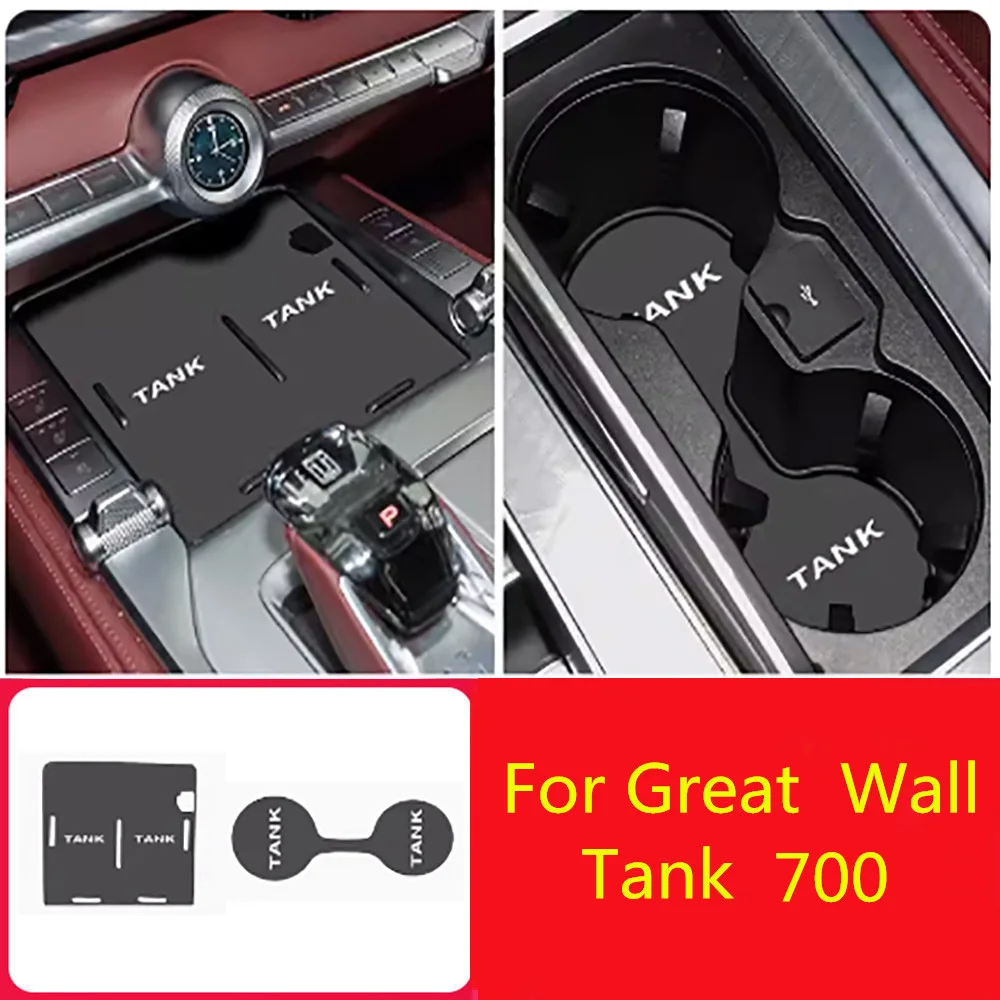 Fit For Great Wall Tank 700hi4t Water Cup Door Slot Cushion Car Interior Supplies Car Central Control Decoration Accessories