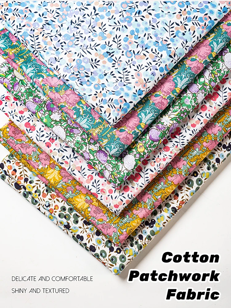 100% Cotton Poplin Fabrics Wiltshire berry like liberty Printed Sewing for bag kids dress quilted textiles cloth by meters