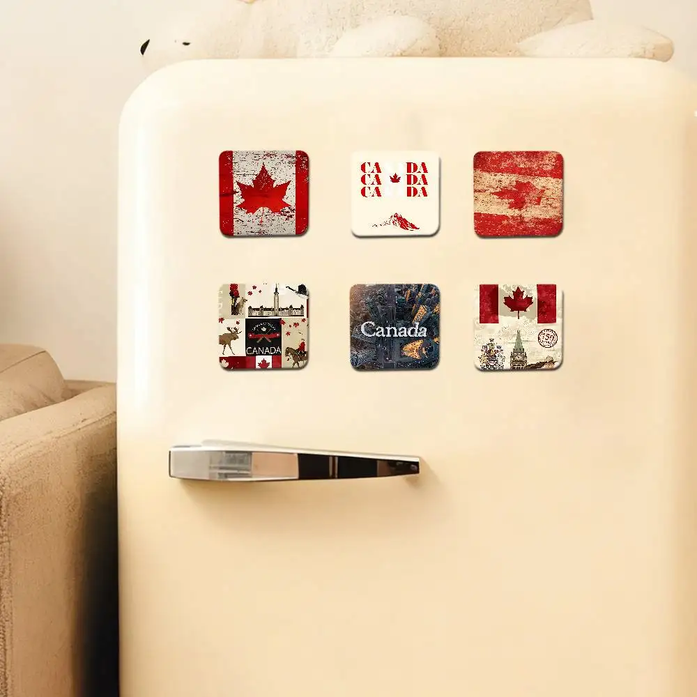 Canada Flag Refrigerator Magnets Cute Cartoon Magnetic Personality Decorations Creative Gifts