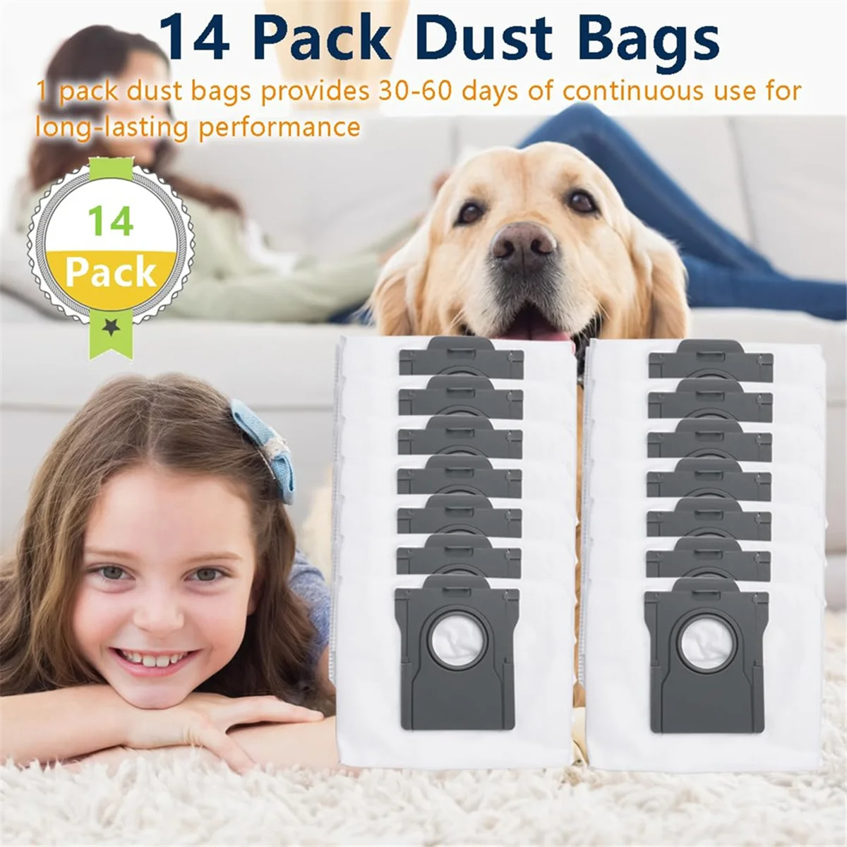 Combatible for dreame L10S Pro/X30อัลตร้า/X40หุ่นยนต์ดูดฝุ่นอัตโนมัติ, ความจุขนาดใหญ่3.2ลิตร, ถุงกันฝุ่น